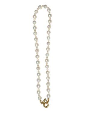 Eliou Gold-tone Pearl Necklace in White